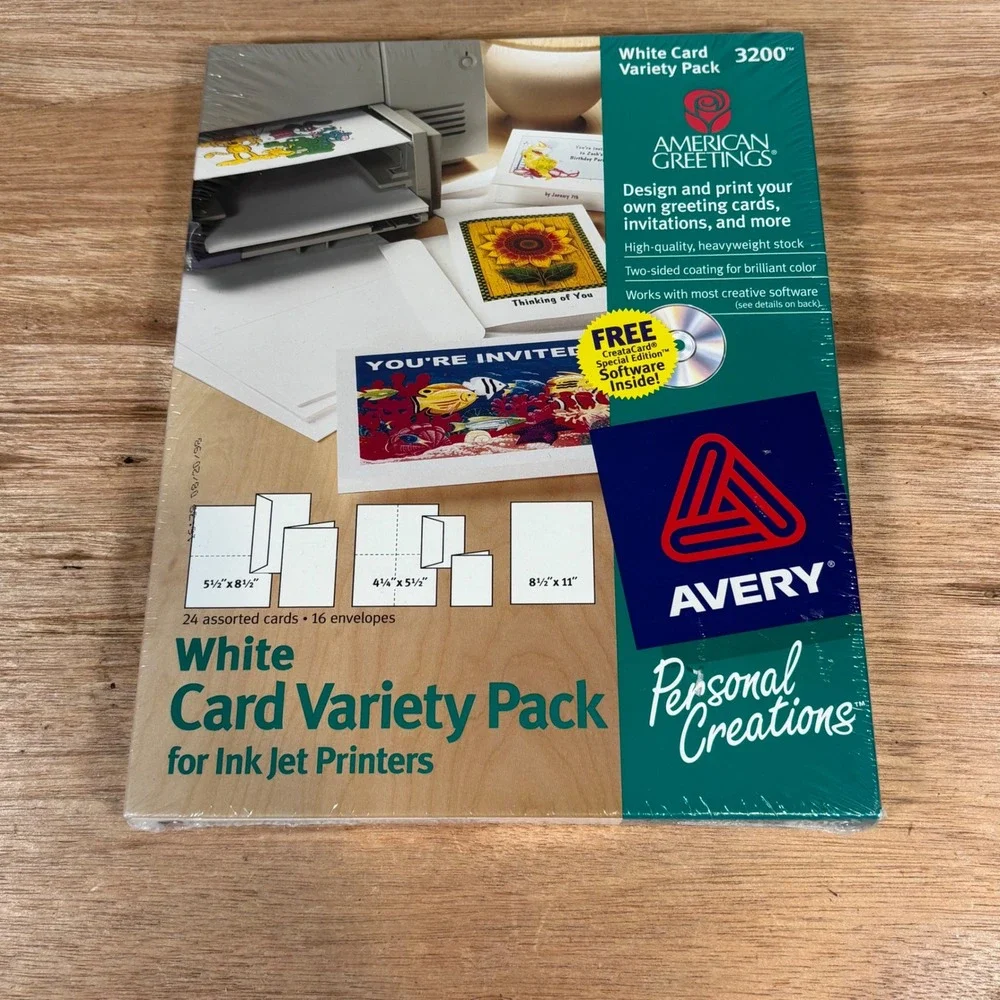 American Greetings Avery Card Variety Pack Inkjet 3200 24 Cards 16 Envelopes
